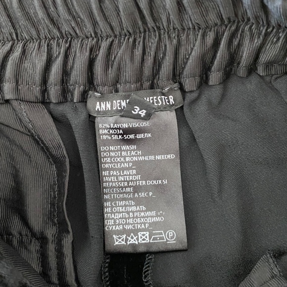 Ann Demeulemeester Black Velvet Joggers - Picture 3 of 7